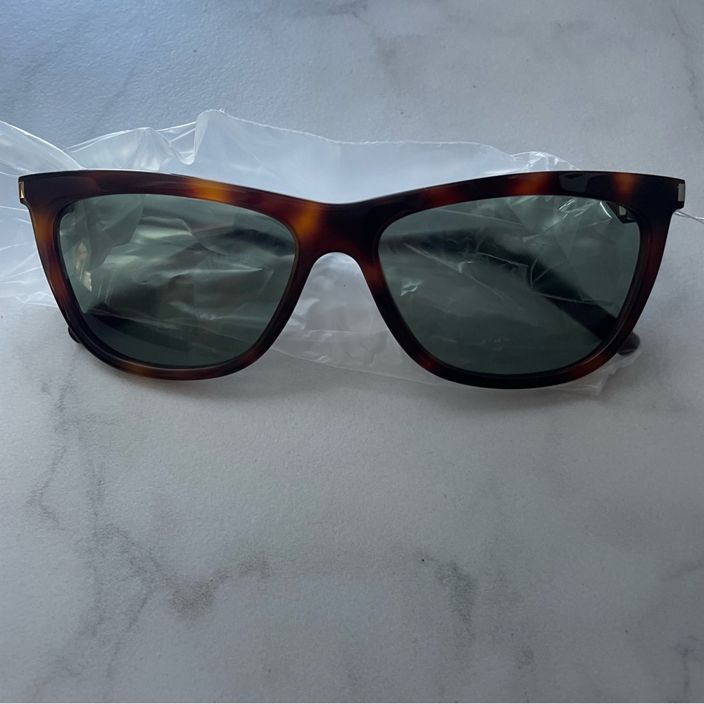 SAINT LAURENT 58mm havana cat eye sunglasses - Picture 4 of 8